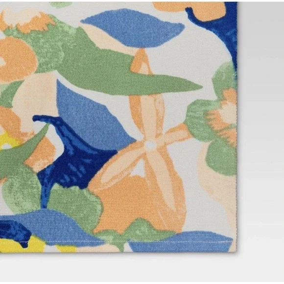 NEW Multi Color Floral Print Table Runner 14x72  Poly Cotton Room Essentials NWT - Picture 2 of 3